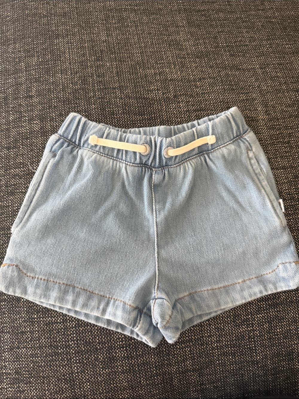 Little Sleepies Light Blue Denim Pull-On Shorts